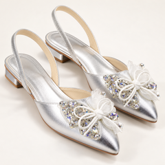 Women’s Rhinestone Slingback Flats