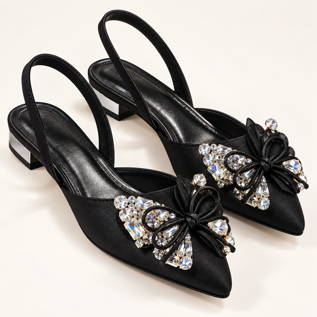 Women’s Rhinestone Slingback Flats