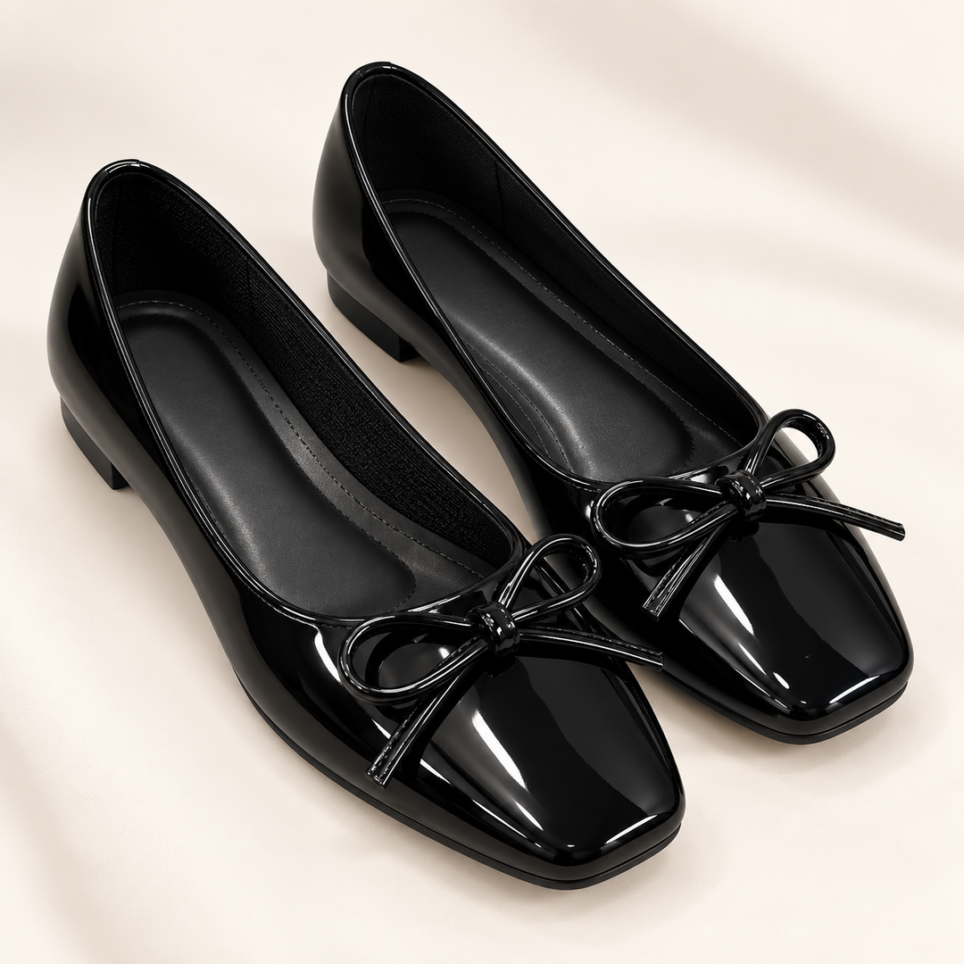Chic Square-Toe Slip-On Shoes