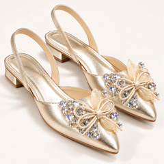 Women’s Rhinestone Slingback Flats