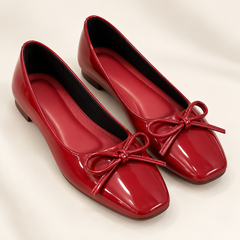 Chic Square-Toe Slip-On Shoes