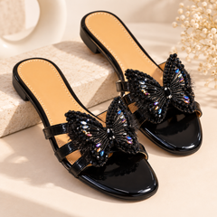 BFIRST Butterfly Bliss Beaded Flat Sandals