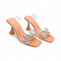 Transparent bow heels